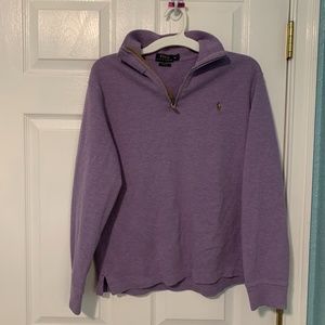 POLO ZIP UP LAVENDER PULL-OVER MEDIUM